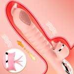 G Spot Tongue Licking Vibrator 10 frequency Pulse Telescopic Heating Dildo Vibrator Vagina Massage Licking Clitoris Vibrator
