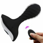 10 Frequency Charging Remote Control Screw Silicone Anal Plug for Female Male Gay Sex Toy Massage AV Rod