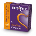 More Amore, Prezerwatywy cienkie - MoreAmore Condom Thin Skin 3 szt  