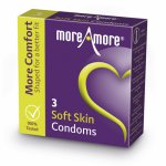 Prezerwatywy dopasowane - MoreAmore Condom Soft Skin 3 szt  