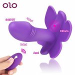 10 Speed Butterfly Dildo Vibrator Wireless Remote Control Clitoral Stimulator Panty Vibrator Vagina Massager Sex Toys for Women