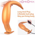 Long Anal Plug Huge Inflatable Butt Plug BDSM Vagina Anus Expansion ButtPlug Adult Games Erotic Anal Sex Toys For Men Women Gay