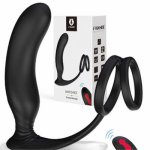 Massager Male Wireless Anal Plug Anal Vibrator Penis for Men Double Lock Fine Ring Remote Control Sexy Toys for Women