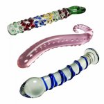 Glass Dildos Anal Butt Plugs Training Set, 3 Pcs Glass Pleasure Sex Toys