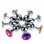 Small Super Steel Fetish Anal Plug Personal Sex Massager Toys for Women Man Adult Products Butt Plug With Jewelry Erotic Toy
