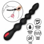 Anal Beads Vibrator Butt Plug,Flexible Anal Plug Gradual Design Anal Training Sex Toy, Prostate Stimulator for Men Women Couple
