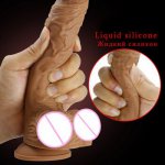 Soft liquid silicone Realistic dildo for women sex toys adult Strong sucker Skin feel penis Couple G point Masturbation