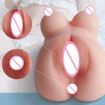 3D Realistic Silicone Big Ass Male Masturbators Vagina Anal Pocket Pussy Sex Dolls Adult Sex Toy for Men Erotic Sex Shop T