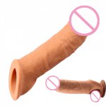 Dildo Sex Toys Men's Lengthened Penis Sleeve Thickened Penis Ring Lock Fine Sleeves for Male Wear Simulation Enlarger Condom