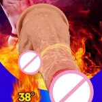 Realistic Dildo Plug Telescopic Massager 12 Frequency Heating Massager Vibrator G-spot Adult Sex Toy for Women