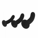 New Small Medium Large Anal Plug Anal Sex Toys Black Soft Silicone Butt Massage Plug Masturbating Products for Women and Men.