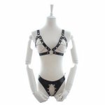 Sexy Female Leather Harness Bdsm Fetish Bondage Restraints And Metal Chain  Adult Sex Toys For Couples Slave Sex Products