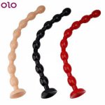 Long Anal Beads Butt Plugs With Suction Cup Prostate Massager Gay Sex Toys for Men Women Anus Dilator Masturbator Adult Game