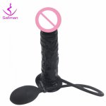 Inflatable Dildo Realistic Huge Penis Suction Cup Anal Butt Plug Pump Vaginal Clitoris Stimulation Adult Sex Toys for Women