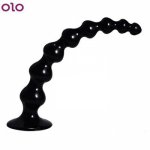 Long Anal Plug Gay Butt Beads with Suction Cup Prostate Massager Sex Toys for Women Men Silicone Anus Dilator Masturbator