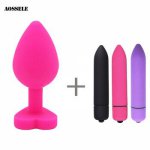 Powerful Bullet Vibrator G Spot Clitoris Stimulator Vibrating Egg Silicone Anal Butt Plugs Sex Toys For Women Men Anal Bead Toy