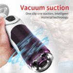 Handsfree Vibrator For Men Penis Piston Telescopic Masturbator Cup Adult Sex Toys Real Vagina Sucking Full Automatic Sex Machine