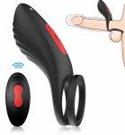 Wireless Remote Control Vibrator Sex Rings For Cock Toy Adult Vibrating Silicone Chastity USB Ring Charging For Men Penis Couple
