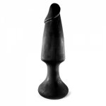 Duży korek analny penis all black 35cm czarny | 100% dyskrecji | bezpieczne zakupy