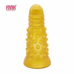 FAAK Big anal sex toys silicone pumpy butt plug golden dildos adult products erotic male masturbator anus massage 2020 new