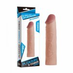 Przedłużka na penisa cyberskóra  (+2.5cm) cielisty | 100% dyskrecji | bezpieczne zakupy