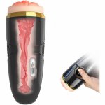 Male Masturbator Cup Vibrator Detachable Pocket Pussy Realistic Vagina Innovative Squeezable Panel for Men Masturbation Sex Shop