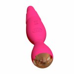 Faak, FAAK Silicone AV wand vibrator double head vibration ribbed vibration anal stimulate vagina clit masturbate adult sex products