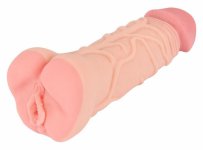 Przedłużka na penisa i masturbator nature skin 2w1  (+8 cm) | 100% dyskrecji | bezpieczne zakupy
