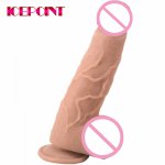 25.3*5.7cm Thick Black Huge Dildo Women Long Dick with Suction Cup Realistic Large Cock Erotic Penis Big Dong Sex Toy for Couple