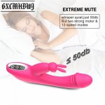 GXCMHBWJ Rabbit G Spot Clitoris Stimulator Penis Anal Dildo Vibrator Double Penetration Adult Couples Product Sex Toys For Women