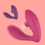 10 Speeds Double Penetration Sucker Clitoris Stimulator Vagina Dildo Vibrator Adult Erotic Products Sex Toys for Woman Shop