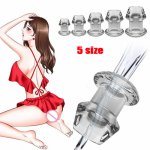 5 Pcs/Set Transparent Hollow Anal Plug Anal Dilator With Plug Butt Expansion Anal Stimulation Buttplug Sex Toys For Man/Woman