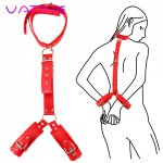 VATINE Sexy Bondage Handcuffs Slave Sex Accessories Adjustable Neck Collar For Couples Woman Erotic Sex Toys SM Products