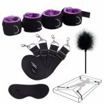 SMLOVE Sex Handcuffs With Mask and Flirting Feather Stick BDSM Bondage Set Under Bed Erotic Sex Toys for Women Couple Adult Game