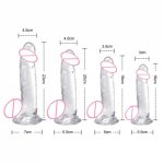 OLO Crystal Realistic Dildos Silicone Dildo with Sucker G-spot Orgasm Masturbation Sex Toys For Women Lesbian