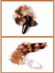 Fox, Nightlife Accessories Fox Tail Anal Plug Crystal Glass Back Court Plug Men's and Women's Appliances Entry-level