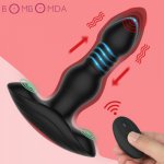 Thrusting Dildo Vibrator Big Butt Plug Anal Vibrator Wireless Remote Control Male Prostate Massager Anus Toys Vibrators for Men