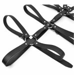 Fashiuon Body Harness For Women Gothic Black Leather Bra Harness Bondage Sexy Lingerie Cage Bra Chest Straps suspender belt