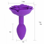 Anal Plug Sex Toys Silicone Smooth Steel Butt Plug Rose Flower Jewelry Anus Expander For Women/Man Anal Dildo Adults Sex Shop