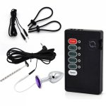 Sex Toys For Couples Men Masturbation Electric Shock Penis Rings Electro Anal Plugs Butt Plug G-Spot Electro Medical Themed Toys