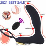 SOURCION Anal Vibrator Male Prostate Massage Anal Plug Prostate Stimulator Butt Plug Delay Ejaculation Ring Sex Toy for Men Gays