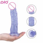 OLO Wearable Female Sexy Simulation Penis Couple Lesbian Masturbation Real-Touch Suction Cup Realistic Dildo Adult Sex Toy