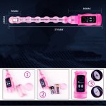Sex Shop 6 Speeds Anal Vibration Waterproof Arbitrary Angle Pliable Anal Beads Vibrator Sex Toys for Women, Adult Erotic Toys