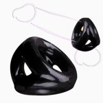 Strapon Cock Ring Silicone Penis Rings Male Chastity Device Scrotum Ball Stretcher Elastic Sex Toys For Men Ejaculation Delay