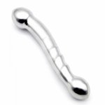 Dual-Sided Stainless Steel Dildo Penis Dick for Women Solo Play Anal Vaginal Masturbation Butt Plug XCXA287
