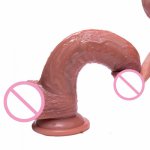 Double-layer Skin feeling Realistic Huge Dildo With Suction Cup Real Soft Huge Penis Erotic Sex Toys For Women  Liquid silicone