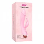 Sex toy clitoral stimulation vibrator female masturbation device av stick double vibration heating charging female massage dildo