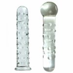 2 Style Adult Sex Toy Crystal Big Particle Glass Anal Toy G-Spot Stimulate Vagina Anal Dilator Butt Plug Sex Toys For Women/Men