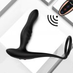 Silicone Remote Anal Vibrator for Male Prostate Massager Tool Adult Gay Sex Toys Butt Dildo Tail Plug Women Masturbation Machine