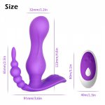 3IN1 Wearable Dildo Vibrator Anal Vagina Remote Control Masturbator G-spot Clit Stimulator Invisible Vibrator Sex Toys for Woman
